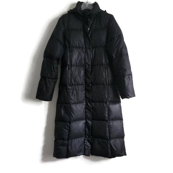 Roots Jackets & Blazers - *SOLD* ROOTS down coat feathers long jacket black hood sz XS